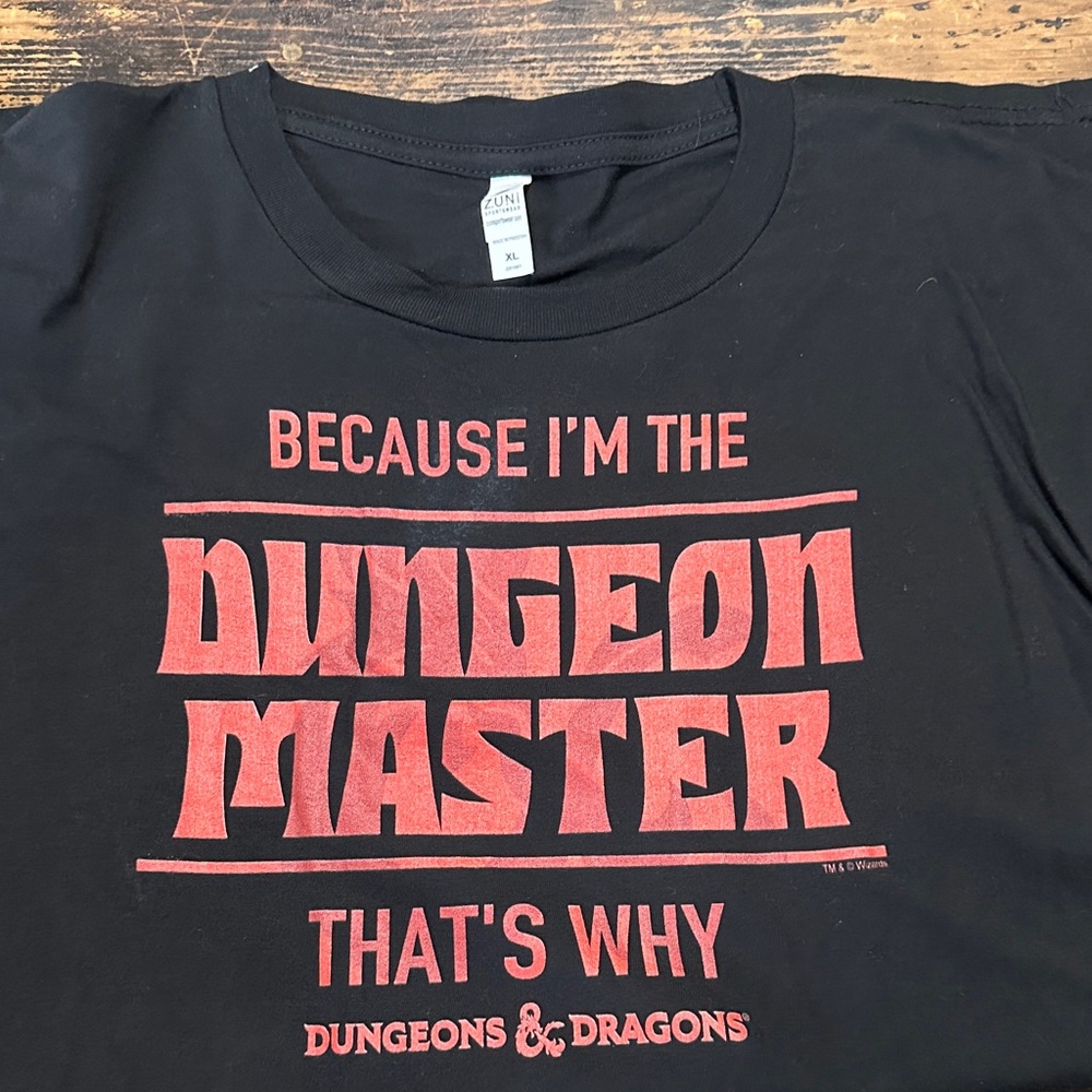 Men's Black "Dungeon Master" Graphic Tee